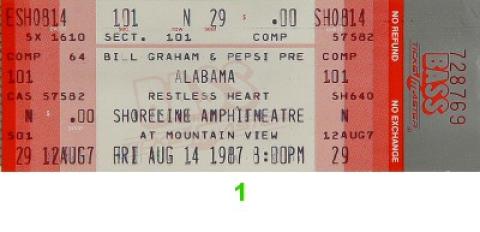 Alabama Vintage Ticket