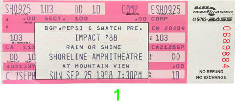 Impact '88 Vintage Ticket