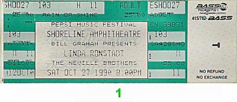 Linda Ronstadt Vintage Ticket