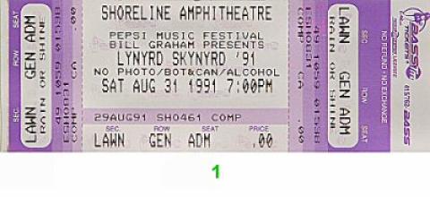 Lynyrd Skynyrd Vintage Ticket