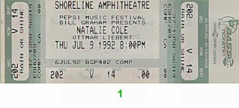 Natalie Cole Vintage Ticket