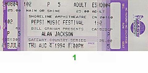 Pepsi Music Festival Vintage Ticket