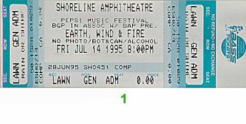 Earth, Wind & Fire Vintage Ticket