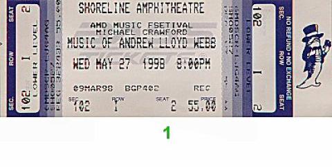 Michael Crawford Vintage Ticket