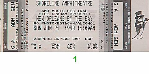 Buckwheat Zydeco Vintage Ticket