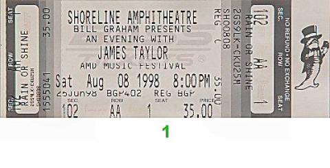 James Taylor Vintage Ticket