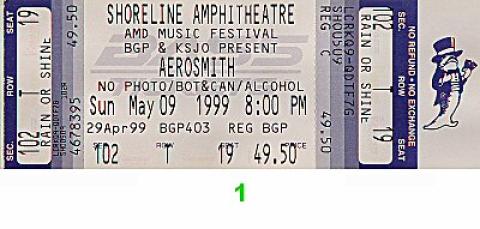 Aerosmith Vintage Ticket