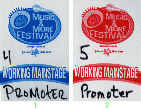 Nickelodeon All That Music and More Festival Backstage Pass