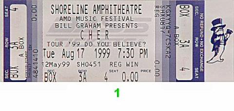 Cher Vintage Ticket