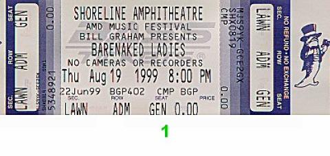 Barenaked Ladies Vintage Ticket