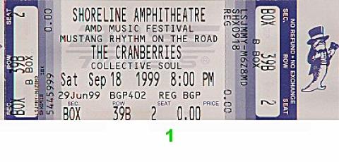 The Cranberries Vintage Ticket