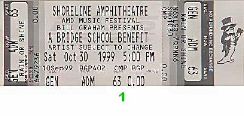 Bridge School Benefit Vintage Ticket