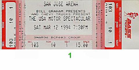 USA Motor Spectacular Vintage Ticket