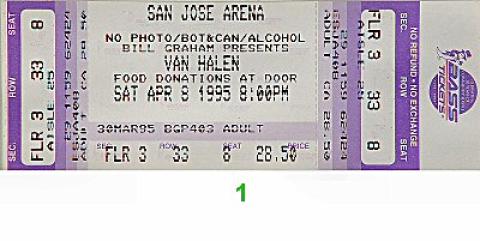 Van Halen Vintage Ticket
