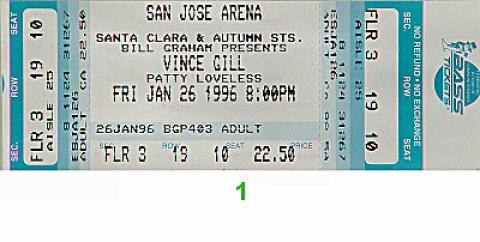 Vince Gill Vintage Ticket