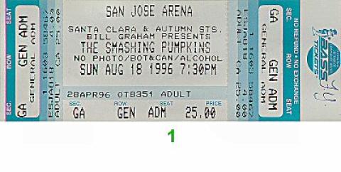 The Smashing Pumpkins Vintage Ticket