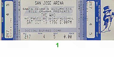 The Who Vintage Ticket