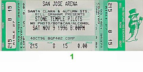 Stone Temple Pilots Vintage Ticket