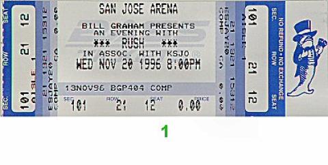 Rush Vintage Ticket