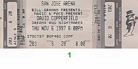 David Copperfield Vintage Ticket