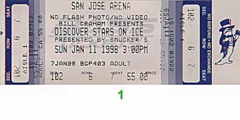 Stars on Ice Vintage Ticket