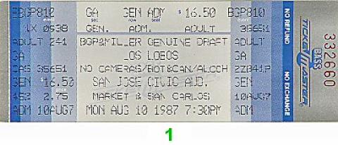 Los Lobos Vintage Ticket