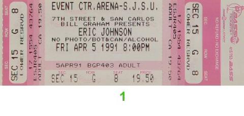 Eric Johnson Vintage Ticket