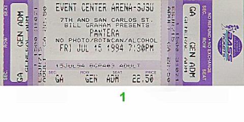 Pantera Vintage Ticket