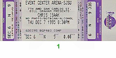 Chris Isaak Vintage Ticket