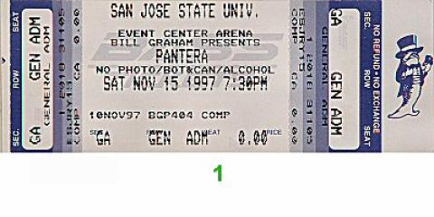Pantera Vintage Ticket