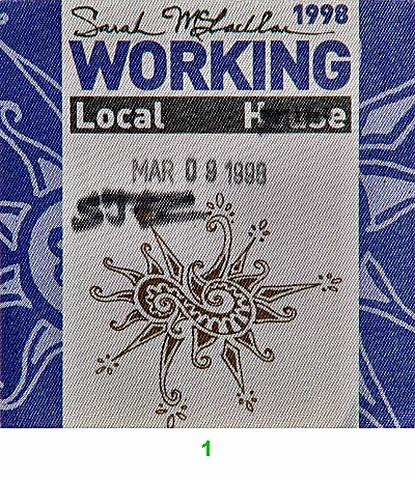 Sarah McLachlan Backstage Pass