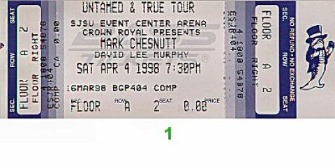 Mark Chesnutt Vintage Ticket