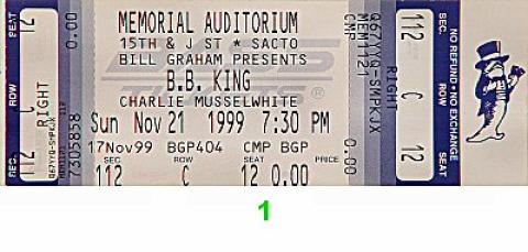 B.B. King Vintage Ticket