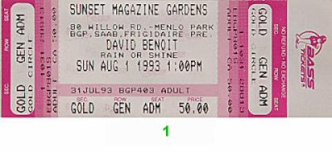 David Benoit Vintage Ticket