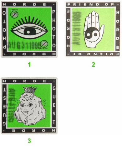 H.O.R.D.E. Festival Backstage Pass