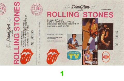 The Rolling Stones Vintage Ticket