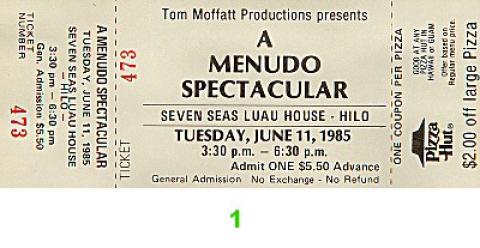 Menudo Vintage Ticket