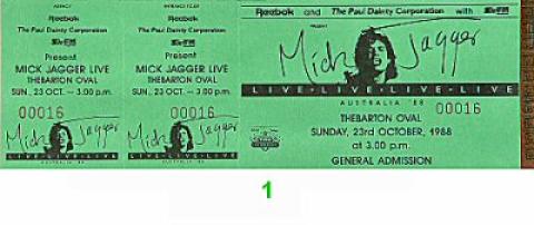 Mick Jagger Vintage Ticket