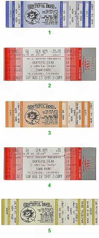 Grateful Dead Vintage Ticket
