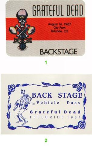 Grateful Dead Backstage Pass