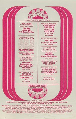 The Fillmore at Tanglewood Handbill
