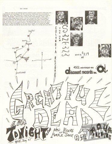 Grateful Dead Handbill