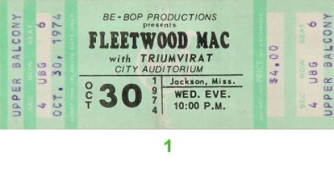 Fleetwood Mac Vintage Ticket