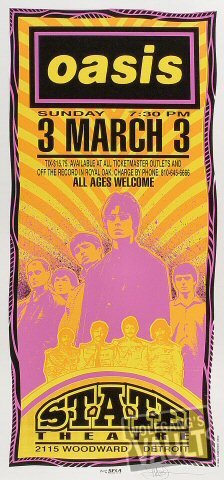 90s デッドストックoasis 大判ポスター 11/2-3 VCM販売】 OASIS / UK PROMO POSTER COLLECTION 90年代〜2000