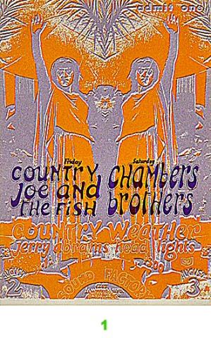 Country Joe & the Fish Vintage Ticket