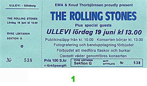 The Rolling Stones Vintage Ticket