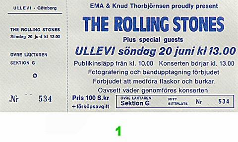The Rolling Stones Vintage Ticket