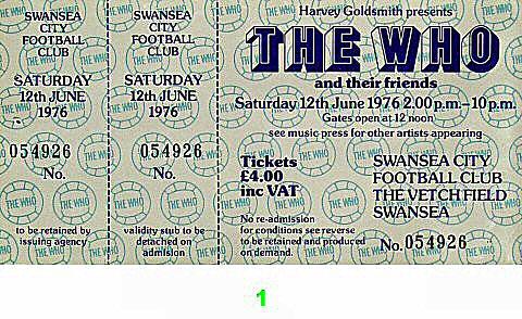 The Who Vintage Ticket