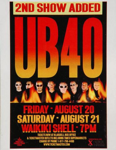 UB40 Handbill