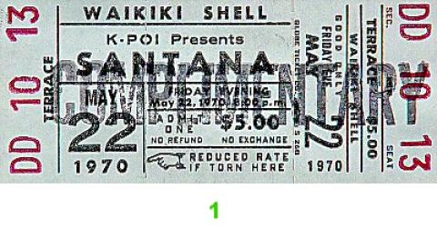 Santana Vintage Ticket